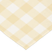 Zonnige Gele Gingham Plaid Gingham Korte Tafelloper (Hoek)