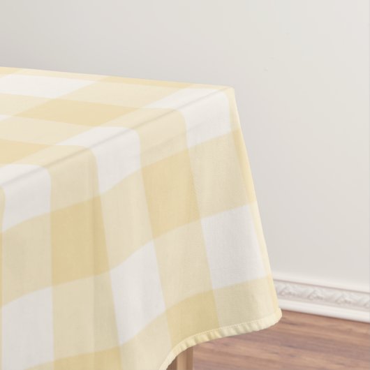 Zonnige Gele Gingham Rut Gingham Tafelkleed (Voorbeeld)