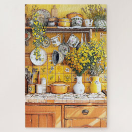 Zonnige Gele Keuken Jigsaw Puzzel