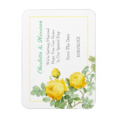 Zonnige gele rozen Elegante bloemen sparen de datu Magneet (Verticaal)