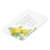 Zonnige gele rozen Elegante bloemen sparen de datu Magneet (Linkerzijde)