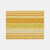 Zonnige Gele Strepen Fleece Deken (Voorkant (Horizontaal))