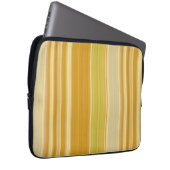 Zonnige Gele Strepen Laptop Sleeve (Voorkant Rechts)