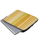 Zonnige Gele Strepen Laptop Sleeve (Voorkant onderkant)