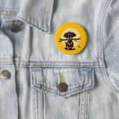 Zonnige Gele Vis Doxie Hond Ronde Button 5,7 Cm (In situ)