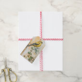 Zonnige Gele Vogel Junk Journal II Cadeaulabel (Met Touw)
