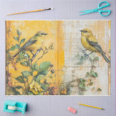 Zonnige gele vogel junk journal tissuepapier (Craft)