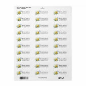Zonnige Gele Zonnebloem Bruiloftsetiketten Etiket (Full Sheet)