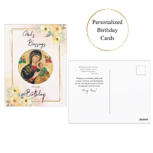 Zonnige, gelukkige bloemen Orthodoxe christelijke  Briefkaart
