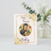 Zonnige, gelukkige bloemen Orthodoxe christelijke  Briefkaart (Staand voorkant)