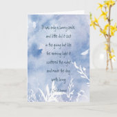 Zonnige glimlach Inspirerend gedicht Aansporende k Kaart (Gele Bloem)