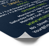 Zonnige golfbaan, minigolfbaan Adverteren Poster (Hoek)