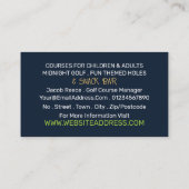 Zonnige golfbaan, minigolfbaan Adverteren Visitekaartje (Achterkant)