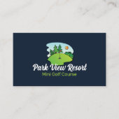 Zonnige golfbaan, minigolfbaan Adverteren Visitekaartje (Voorkant)