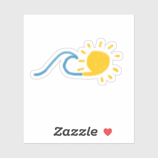 Zonnige golven sticker (Vel)