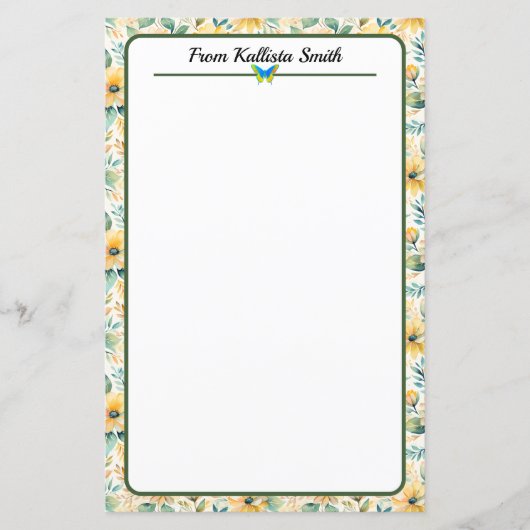 Zonnige gouden bloemen (Voorkant)