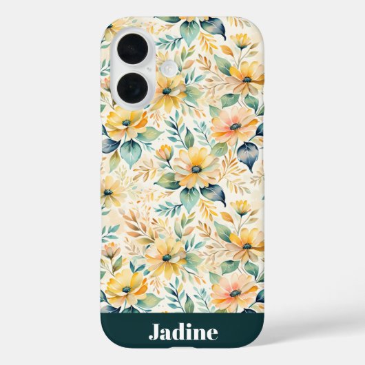 Zonnige gouden bloemen Case-Mate iPhone case (Achterkant)