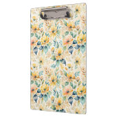 Zonnige gouden bloemen klembord (Links)