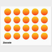 Zonnige Gradiënt Ronde Sticker (Vel)