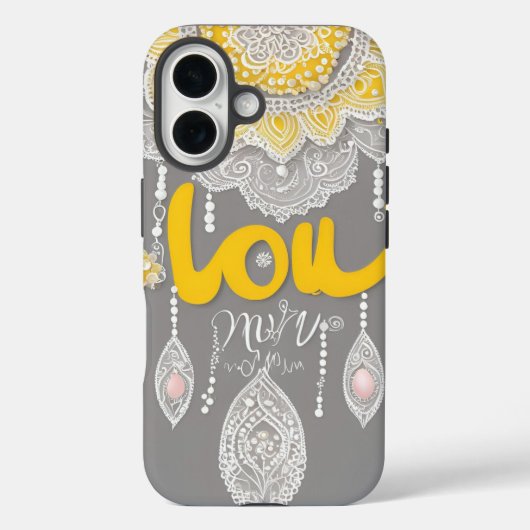 Zonnige grijze kant AI-kunst Case-Mate iPhone Case (Achterkant)