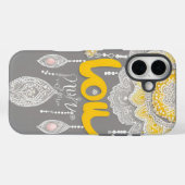 Zonnige grijze kant AI-kunst Case-Mate iPhone Case (Achterkant (horizontaal))