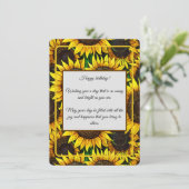 Zonnige grote zonnebloemen feestdagenkaart (Staand voorkant)