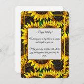Zonnige grote zonnebloemen feestdagenkaart (Voorkant / Achterkant)