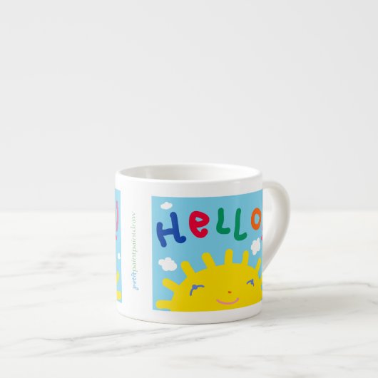 Zonnige Hallo kleine mok (Voorkant rechts)