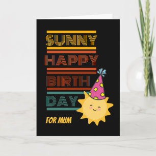 Zonnige Happy Birthday voor moeder met Pet van Sun Kaart