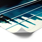 Zonnige hellingen: geschilderd panorama poster (Hoek)