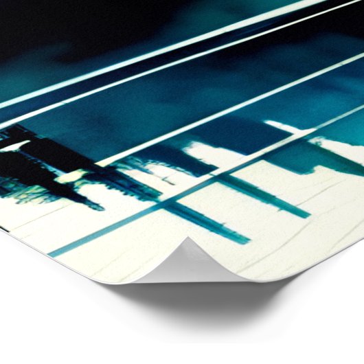 Zonnige hellingen: geschilderd panorama poster (Hoek)