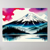 Zonnige hellingen: geschilderd panorama poster (Voorkant)