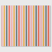 Zonnige Horizontale Strepen Cadeaupapier (Vlak)