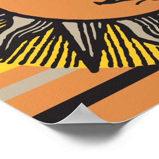 zonnige houtsnipsteen poster (Hoek)