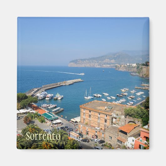 Zonnige Italiaanse stad Sorrento in de zomer rusti Magneet (Voorkant)