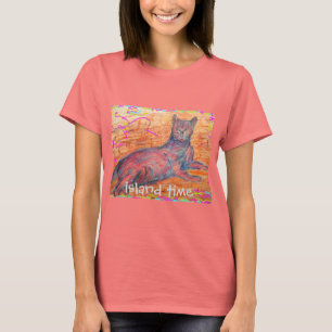 zonnige kakelsteen op eiland t-shirt