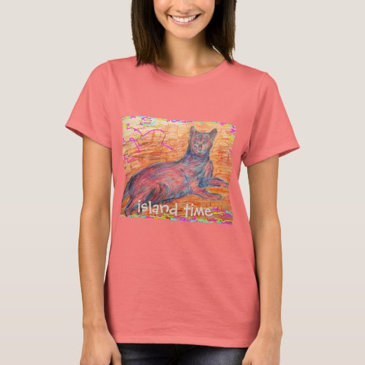 zonnige kakelsteen op eiland t-shirt (Voorkant)