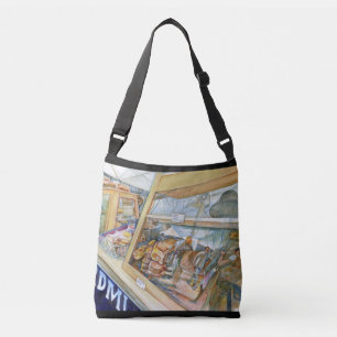 Zonnige kant van onhygiëne crossbody tas