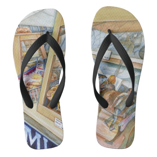 Zonnige kant van waanzin teenslippers (Voetbed)