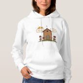 Zonnige kerk met bloemen rustieke landelijke charm hoodie (Voorkant)