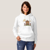 Zonnige kerk met bloemen rustieke landelijke charm hoodie (Voorkant volledig)