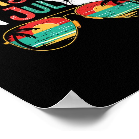 Zonnige kerst in juli Zomer Kerststrand Vakantie Poster (Hoek)