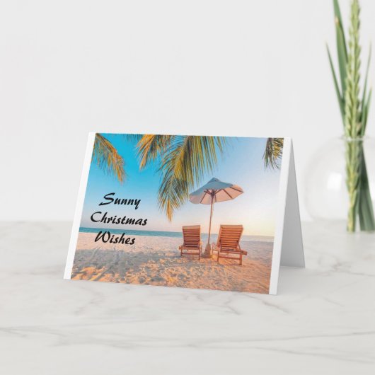 ***ZONNIGE KERSTWENSEN*** FEESTDAGEN KAART (Voorkant)