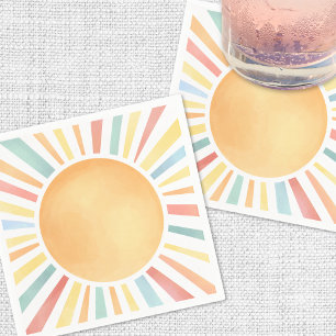 Zonnige Kleurrijke Zomerzon Servet