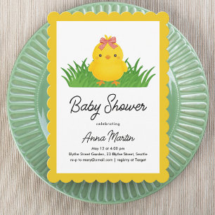 Zonnige Kuiken Baby Shower Uitnodiging