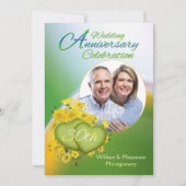 Zonnige liefde 30ste huwelijksjubileum feest foto kaart (Voorkant)
