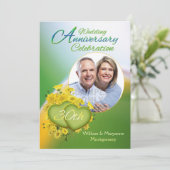 Zonnige liefde 30ste huwelijksjubileum feest foto kaart (Staand voorkant)