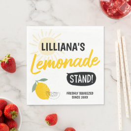 Zonnige Limonadestand Verjaardagsfeestje Servet