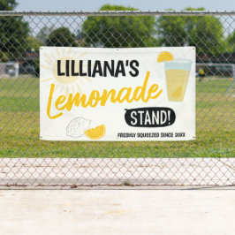 Zonnige Limonadestand Verjaardagsfeestje Spandoek