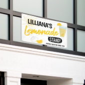 Zonnige Limonadestand Verjaardagsfeestje Spandoek (Buitenkant Gebouw)